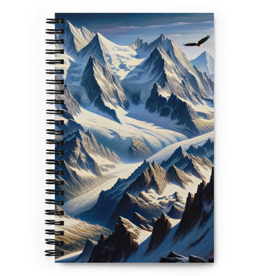 Ölgemälde der Alpen mit hervorgehobenen zerklüfteten Geländen im Licht und Schatten - Notizbuch berge xxx yyy zzz Default Title