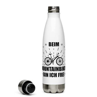 Beim Mountainbiken Bin Ich Frei - Edelstahl Trinkflasche fahrrad Default Title