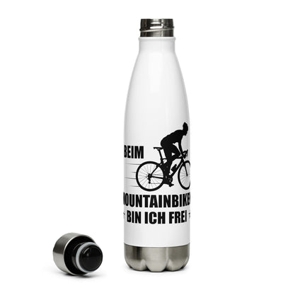 Beim Mountainbiken Bin Ich Frei 2 - Edelstahl Trinkflasche fahrrad Default Title