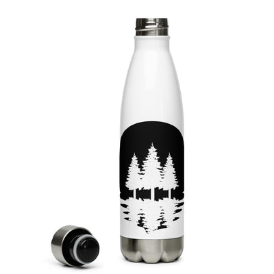 Kreis Und Spiegelung – Bäume - Edelstahl Trinkflasche camping Default Title