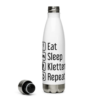 Eat Sleep Klettern Repeat - Edelstahl Trinkflasche klettern Default Title