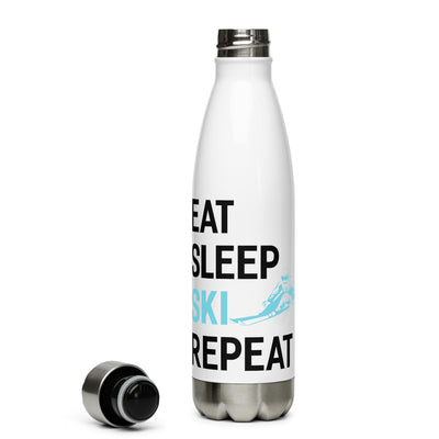 Eat Sleep Ski Repeat - Edelstahl Trinkflasche klettern Default Title