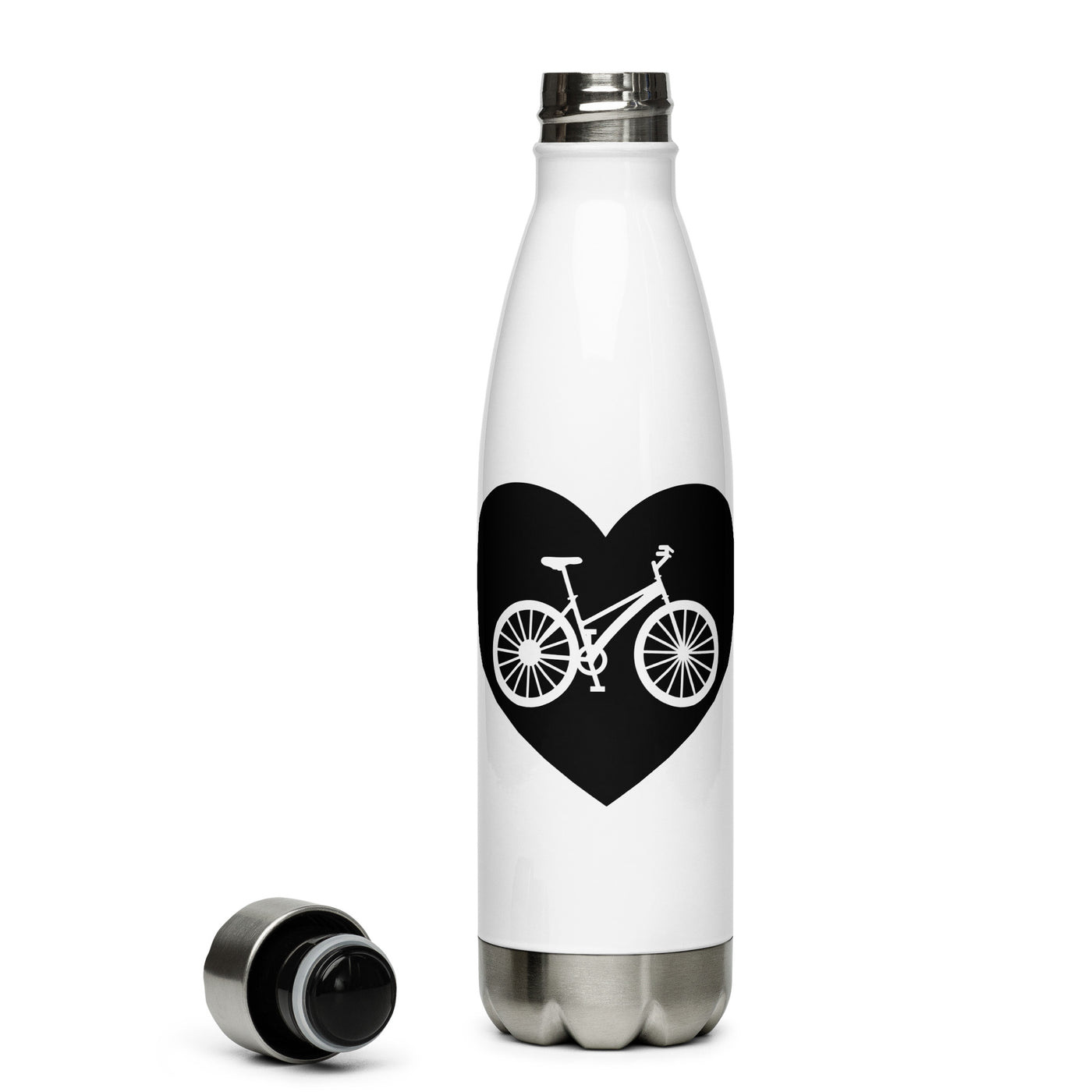 Herz 1 Und Fahrrad - Edelstahl Trinkflasche fahrrad Default Title