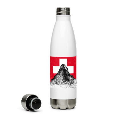 Walliser Alpen Schweiz - Edelstahl Trinkflasche berge Default Title