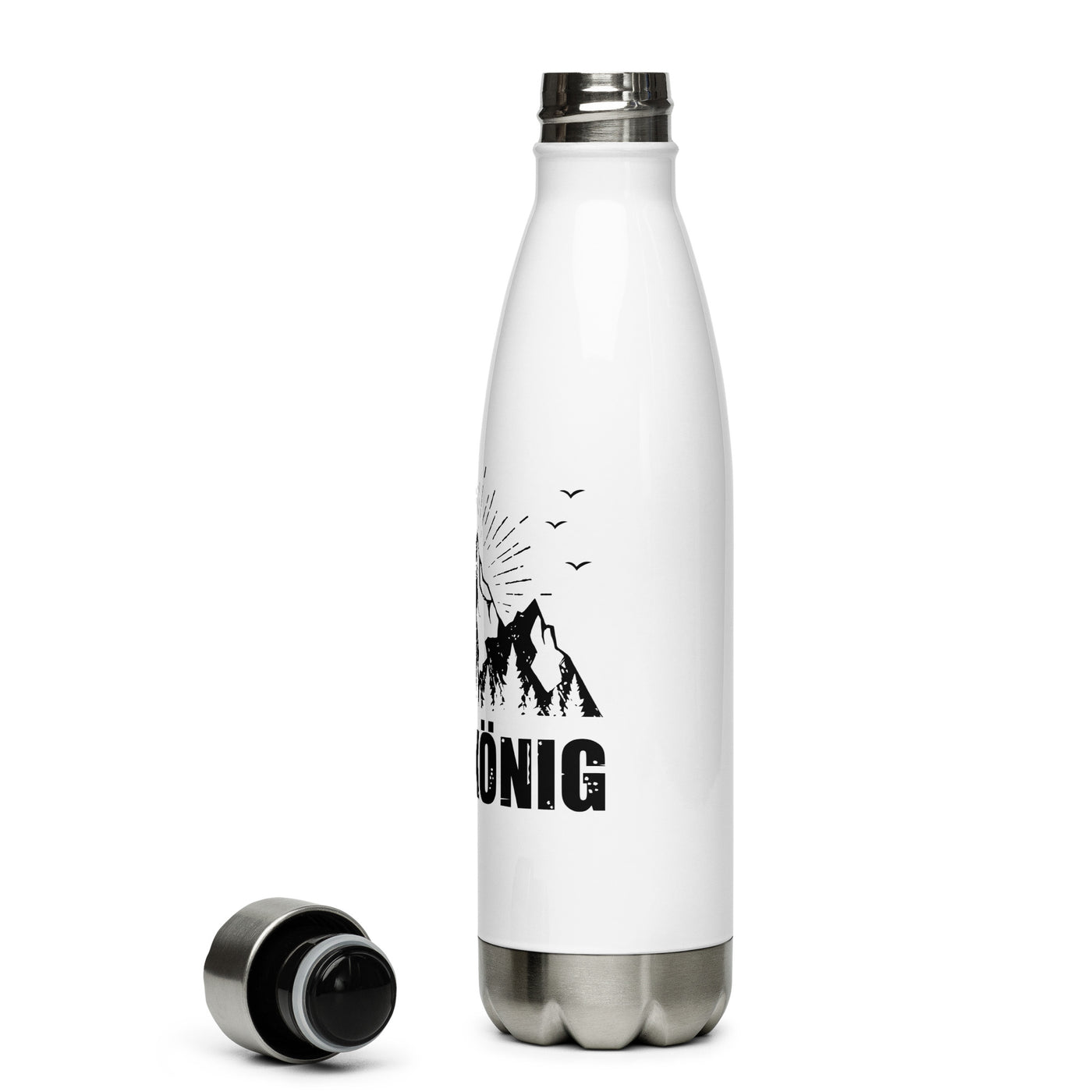 Bergkonig - Edelstahl Trinkflasche berge