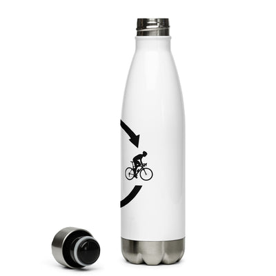 Kaffee, Ladepfeile Und Radfahren 1 - Edelstahl Trinkflasche fahrrad