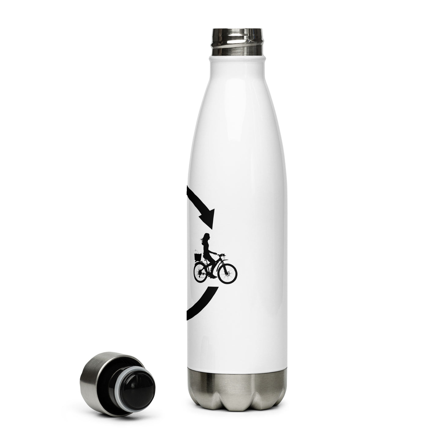 Kaffee, Ladepfeile Und Radfahren 2 - Edelstahl Trinkflasche fahrrad