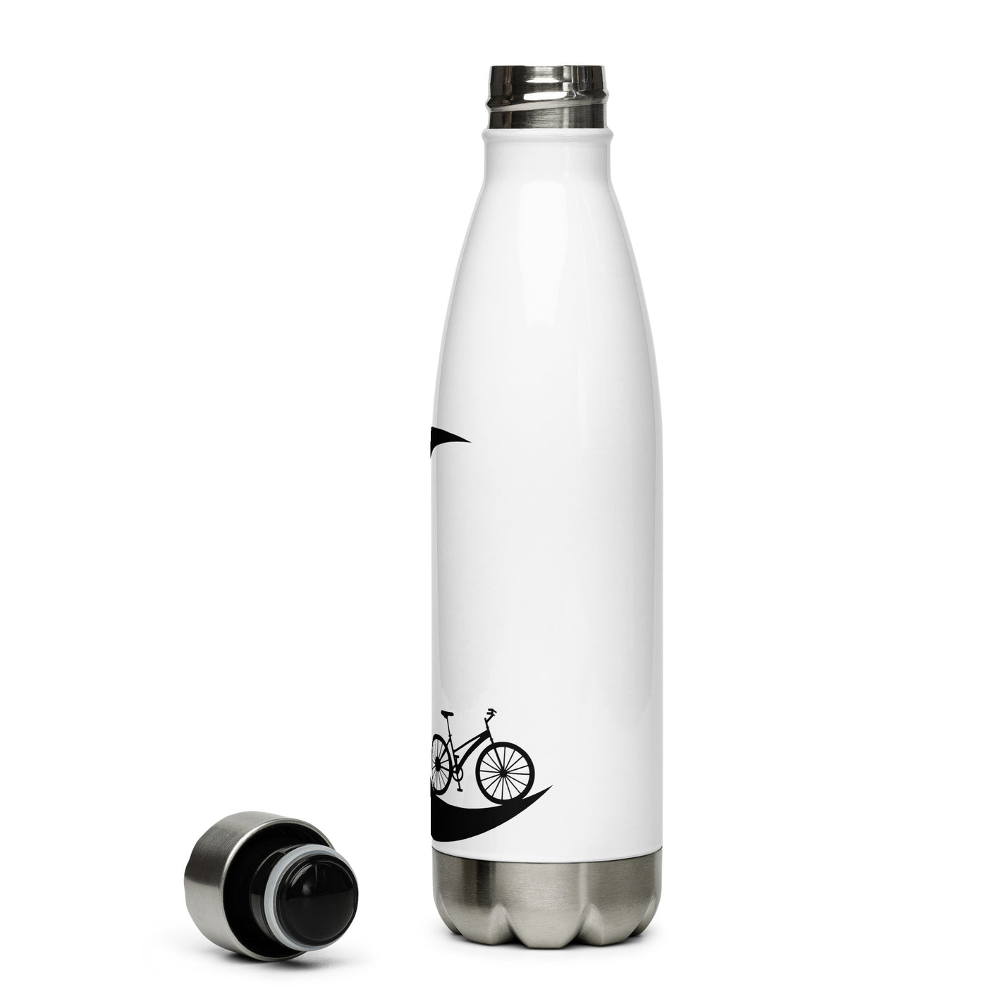 Halbmond - Radfahren - Edelstahl Trinkflasche fahrrad