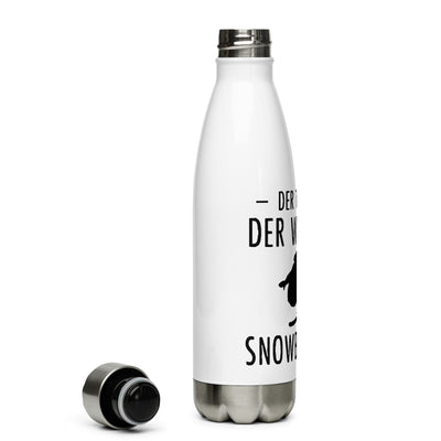 Der Tut Nix Der Will Nur Snowboarden - Edelstahl Trinkflasche snowboarden