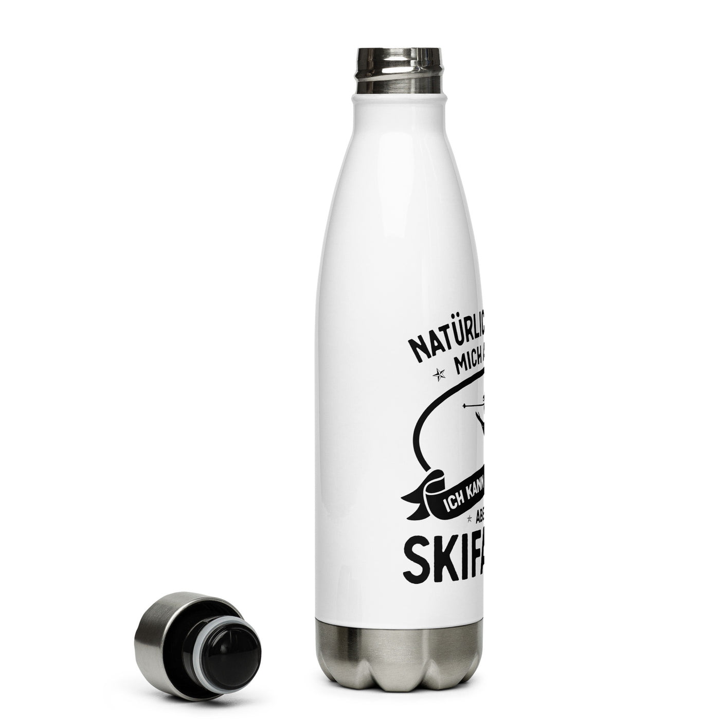 Naturlich Kann Ich Mich Aufregen Ich Kann Stattdessen Aber Auch Skifahren - Edelstahl Trinkflasche ski