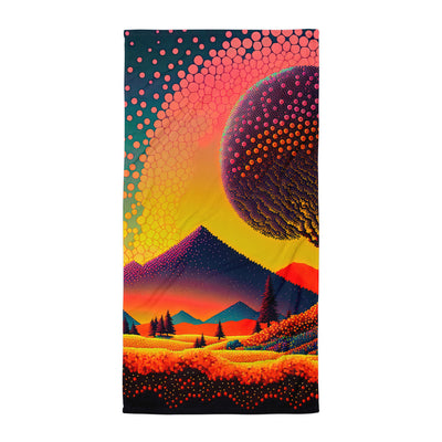 Berge und warme Farben - Punktkunst - Handtuch berge xxx Default Title