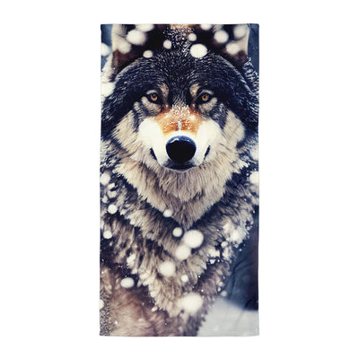 Wolf im Schnee - Episches Foto (C) - Handtuch camping xxx Default Title