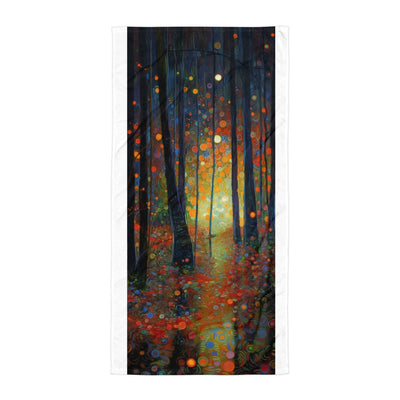 Wald voller Bäume - Herbstliche Stimmung - Malerei - Handtuch camping xxx Default Title