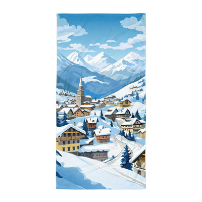 Kitzbühl - Berge und Schnee - Landschaftsmalerei - Handtuch ski xxx Default Title
