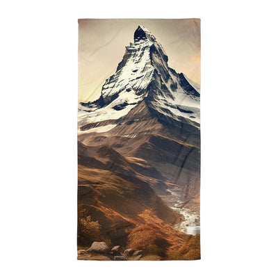 Matterhorn - Epische Malerei - Landschaft - Handtuch berge xxx Default Title