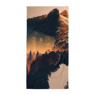 Bär und Bäume Illustration - Handtuch camping xxx Default Title