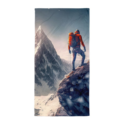 Bergsteiger auf Berg - Epische Malerei - Handtuch klettern xxx Default Title
