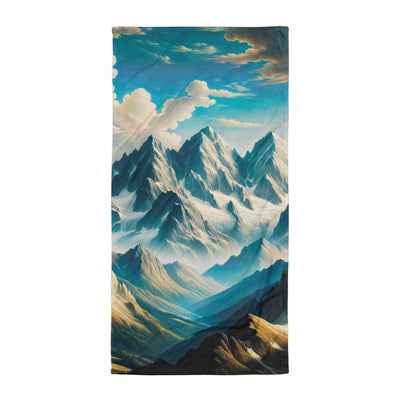 Ein Gemälde von Bergen, das eine epische Atmosphäre ausstrahlt. Kunst der Frührenaissance - Handtuch berge xxx yyy zzz Default Title