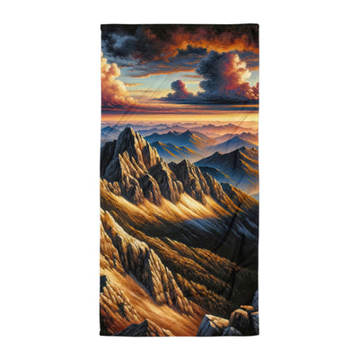 Alpen in Abenddämmerung: Acrylgemälde mit beleuchteten Berggipfeln - Handtuch berge xxx yyy zzz Default Title