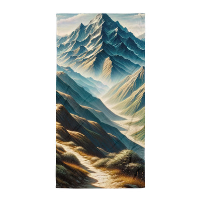 Berglandschaft: Acrylgemälde mit hervorgehobenem Pfad - Handtuch berge xxx yyy zzz Default Title