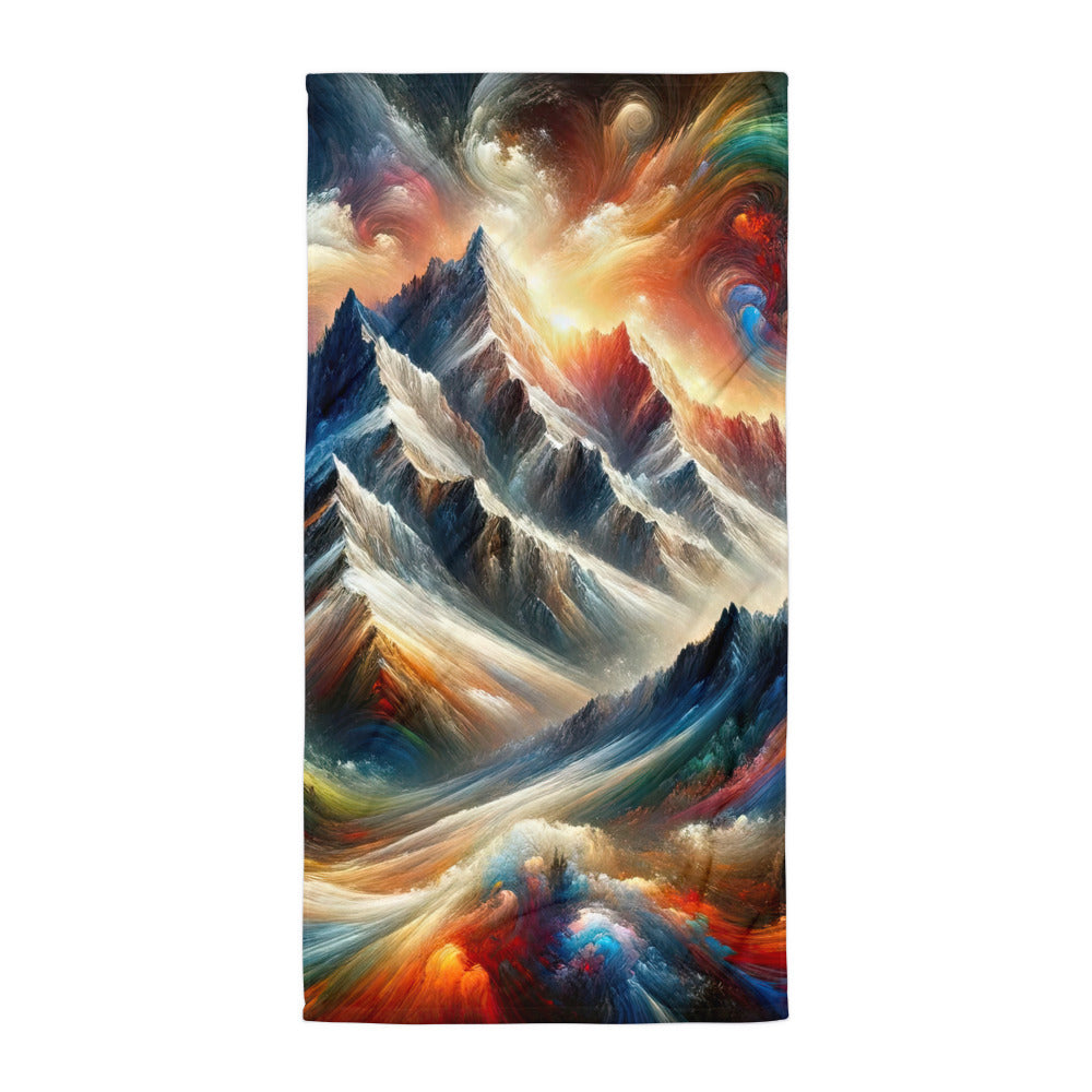 Expressionistische Alpen, Berge: Gemälde mit Farbexplosion - Handtuch berge xxx yyy zzz Default Title