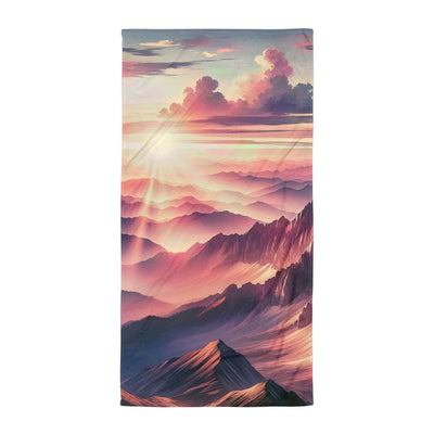 Schöne Berge bei Sonnenaufgang: Malerei in Pastelltönen - Handtuch berge xxx yyy zzz Default Title