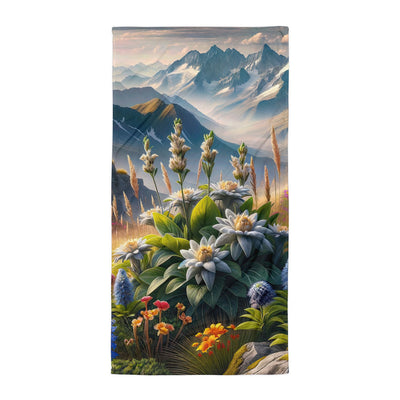 Alpine Flora: Digitales Kunstwerk mit lebendigen Blumen - Handtuch berge xxx yyy zzz Default Title