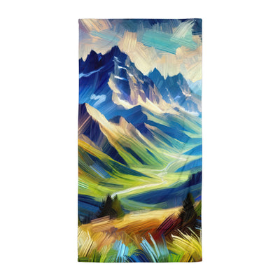 Impressionistische Alpen, lebendige Farbtupfer und Lichteffekte - Handtuch berge xxx yyy zzz Default Title