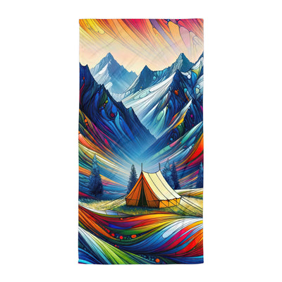 Surreale Alpen in abstrakten Farben, dynamische Formen der Landschaft - Handtuch camping xxx yyy zzz Default Title