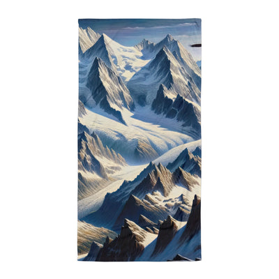 Ölgemälde der Alpen mit hervorgehobenen zerklüfteten Geländen im Licht und Schatten - Handtuch berge xxx yyy zzz Default Title