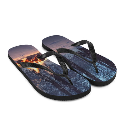 Lagerfeuer im Winter - Camping Foto - Flip Flops camping xxx