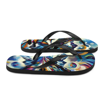 Alpensee im Zentrum eines abstrakt-expressionistischen Alpen-Kunstwerks - Flip Flops berge xxx yyy zzz