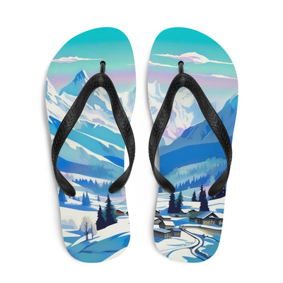 Berge und Schnee - Landschaft - Flip Flops ski xxx