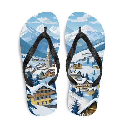 Kitzbühl - Berge und Schnee - Landschaftsmalerei - Flip Flops ski xxx