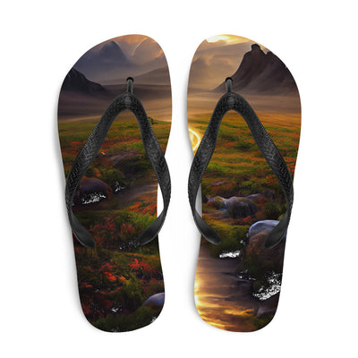 Landschaft mit wilder Atmosphäre - Malerei - Flip Flops berge xxx