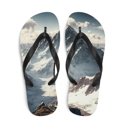 Wanderer auf Berg von hinten - Malerei - Flip Flops berge xxx