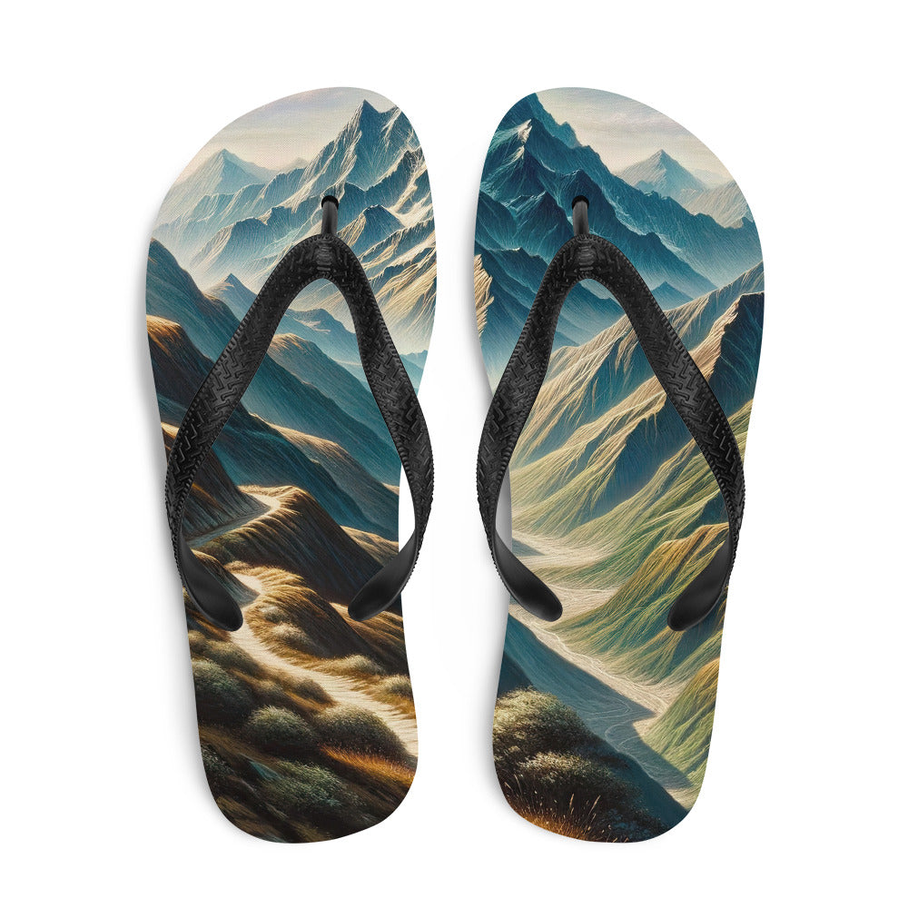 Berglandschaft: Acrylgemälde mit hervorgehobenem Pfad - Flip Flops berge xxx yyy zzz
