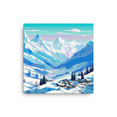 Berge und Schnee - Landschaft - Dünne Leinwand ski xxx 30.5 x 30.5 cm