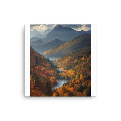 Berge, Wald und Nebel - Malerei - Dünne Leinwand berge xxx 30.5 x 30.5 cm