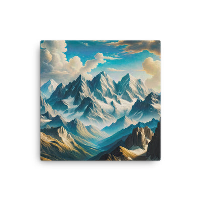 Ein Gemälde von Bergen, das eine epische Atmosphäre ausstrahlt. Kunst der Frührenaissance - Dünne Leinwand berge xxx yyy zzz 30.5 x 30.5 cm