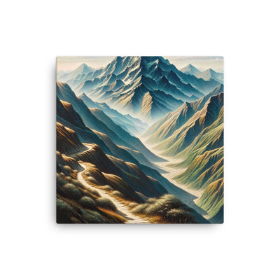 Berglandschaft: Acrylgemälde mit hervorgehobenem Pfad - Dünne Leinwand berge xxx yyy zzz 30.5 x 30.5 cm