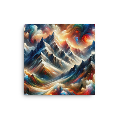Expressionistische Alpen, Berge: Gemälde mit Farbexplosion - Dünne Leinwand berge xxx yyy zzz 30.5 x 30.5 cm