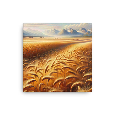 Ölgemälde eines bayerischen Weizenfeldes, endlose goldene Halme (TR) - Dünne Leinwand xxx yyy zzz 30.5 x 30.5 cm