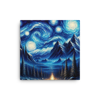 Sternennacht-Stil Ölgemälde der Alpen, himmlische Wirbelmuster - Dünne Leinwand berge xxx yyy zzz 30.5 x 30.5 cm