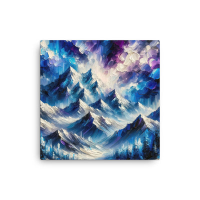Alpenabstraktion mit dramatischem Himmel in Öl - Dünne Leinwand berge xxx yyy zzz 30.5 x 30.5 cm