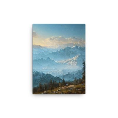 Schöne Berge mit Nebel bedeckt - Ölmalerei - Dünne Leinwand berge xxx 30.5 x 40.6 cm
