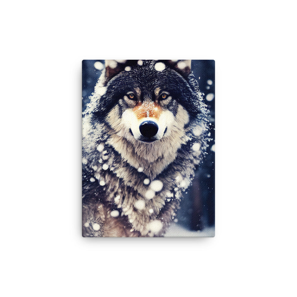 Wolf im Schnee - Episches Foto - Dünne Leinwand camping xxx 30.5 x 40.6 cm
