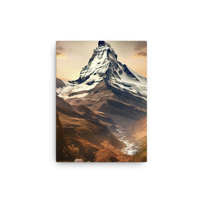 Matterhorn - Epische Malerei - Landschaft - Dünne Leinwand berge xxx 30.5 x 40.6 cm