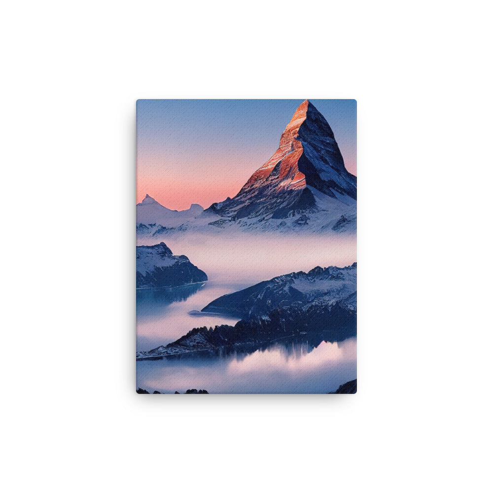 Matternhorn - Nebel - Berglandschaft - Malerei - Dünne Leinwand berge xxx 30.5 x 40.6 cm
