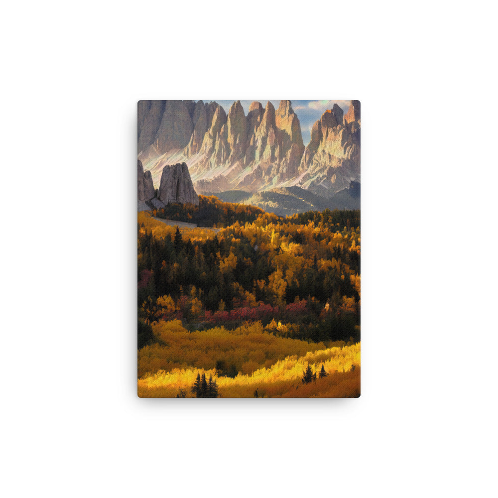 Dolomiten Berge - Malerei - Dünne Leinwand berge xxx 30.5 x 40.6 cm